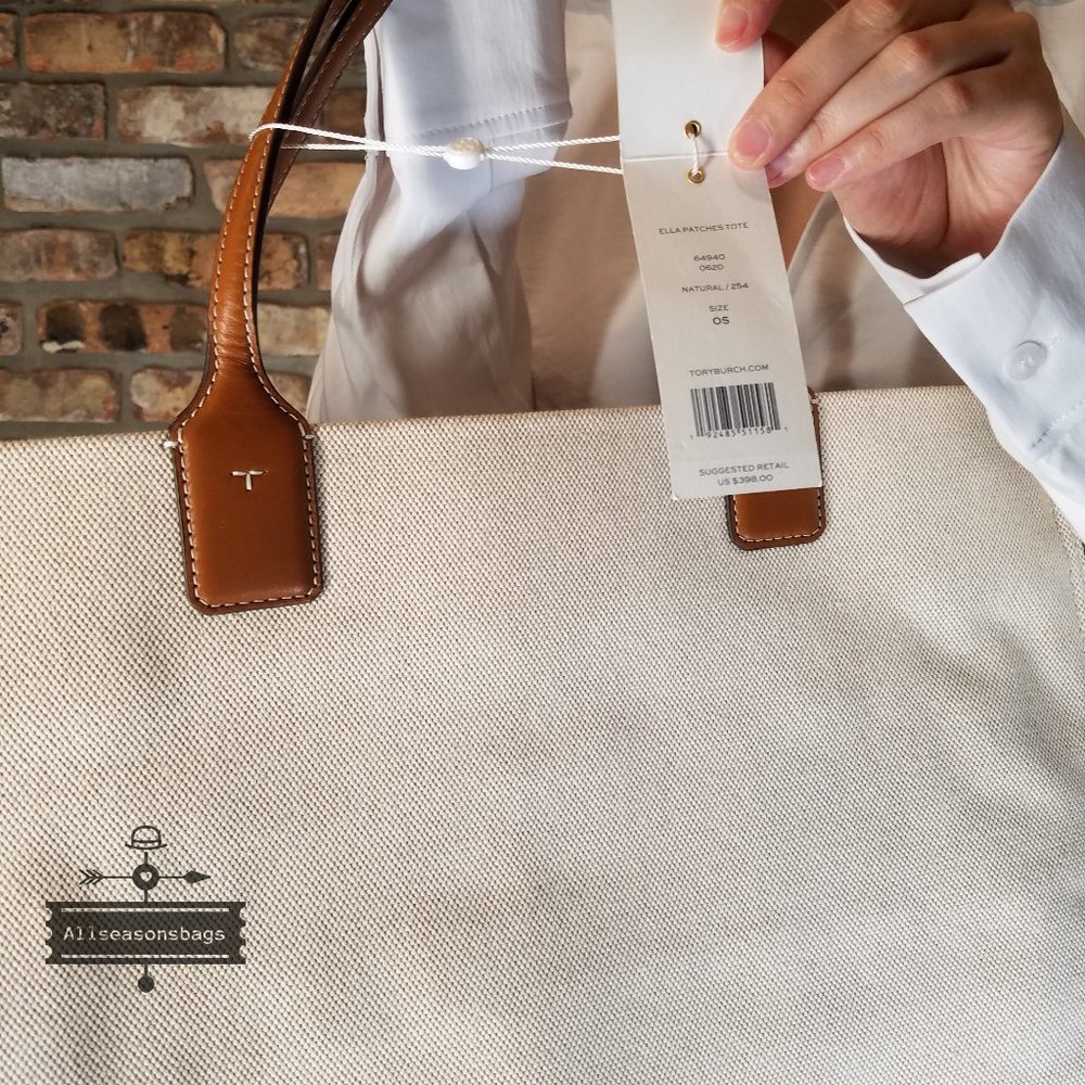 TORY BURCH ella patches tote airline aircraft NWT - Picture 4 of 5
